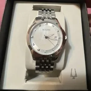 Bulova Classic Diamond Accent Stainless Steel Ladies Watch 96P174 Bulova Women main image 3